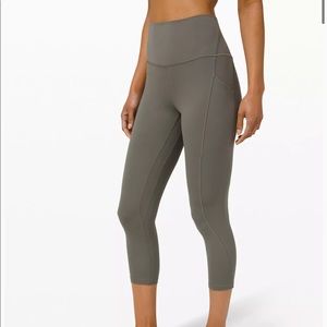 Lululemon Olive green cropped leggings size 4